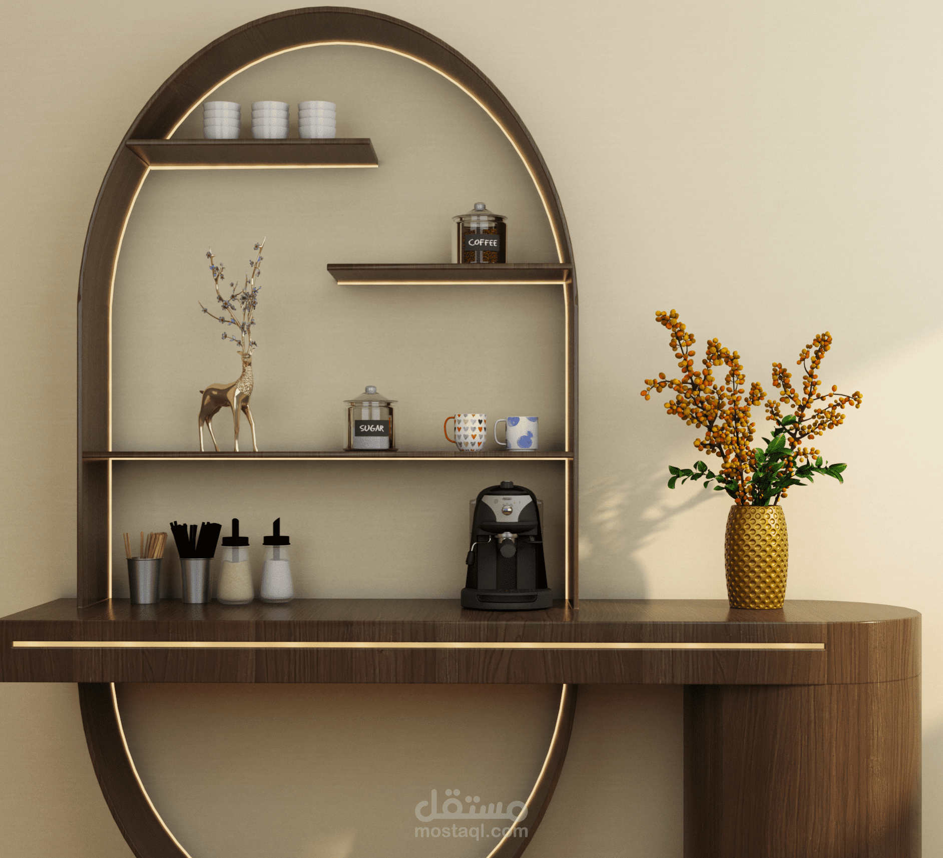 Coffee corner modelling