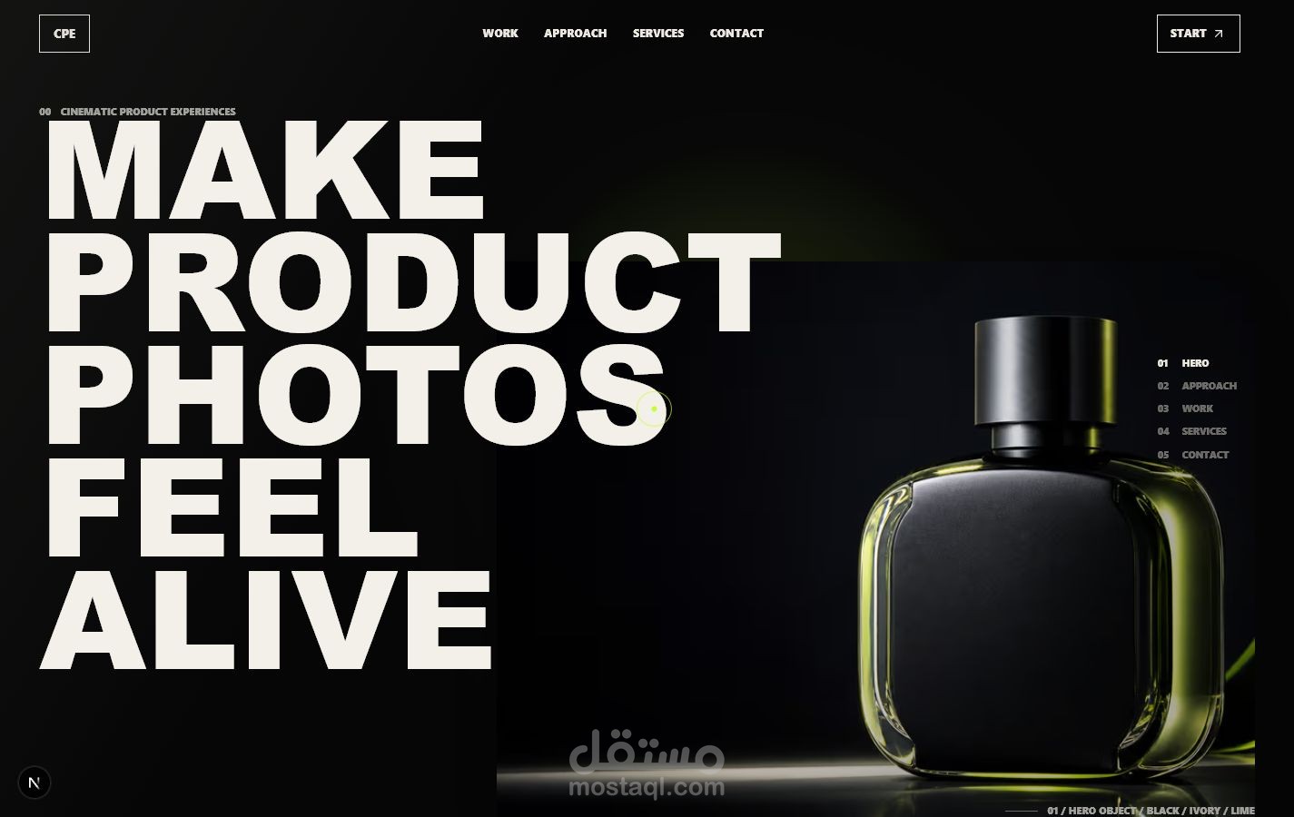Cinematic Product Website Experience