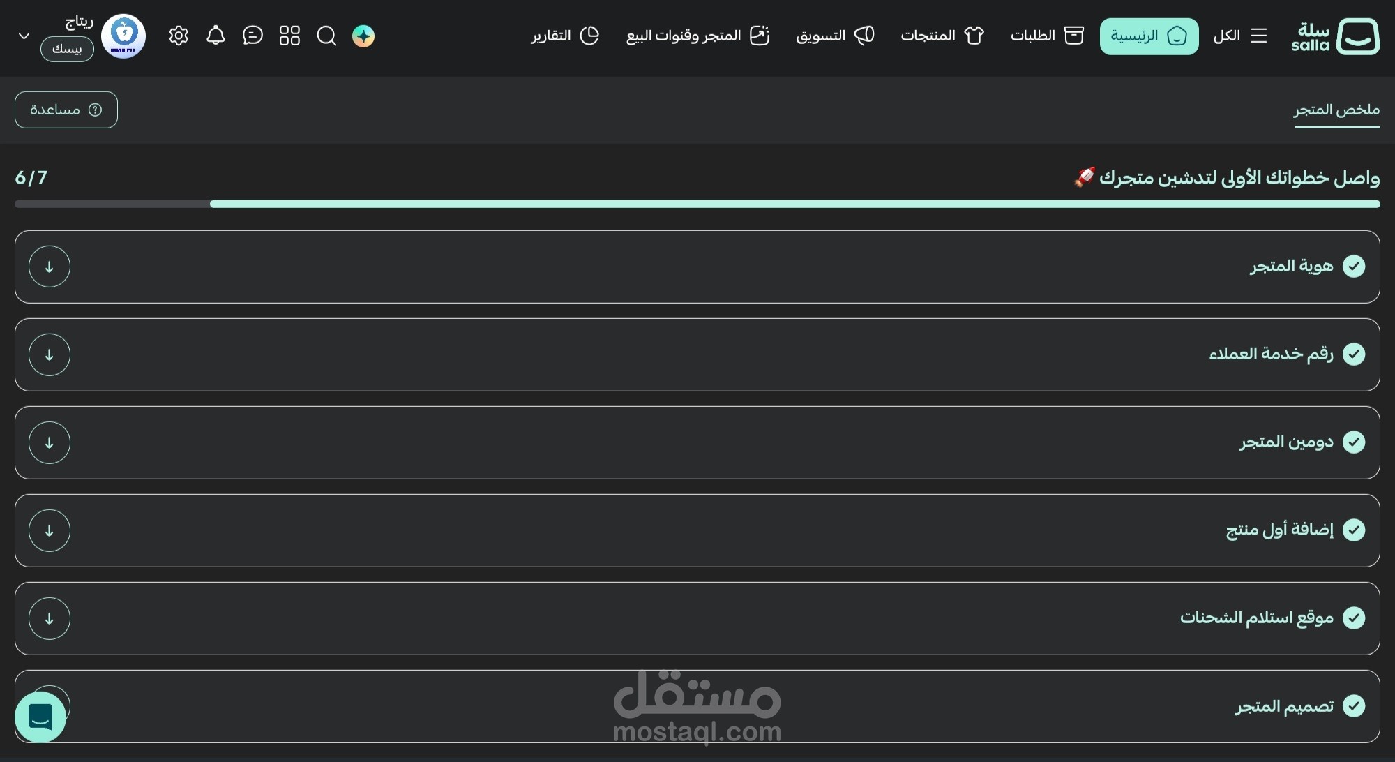 تصميم، ضبط وتجهيز متجر سلة (Salla) الإلكتروني للاطلاق والبيع