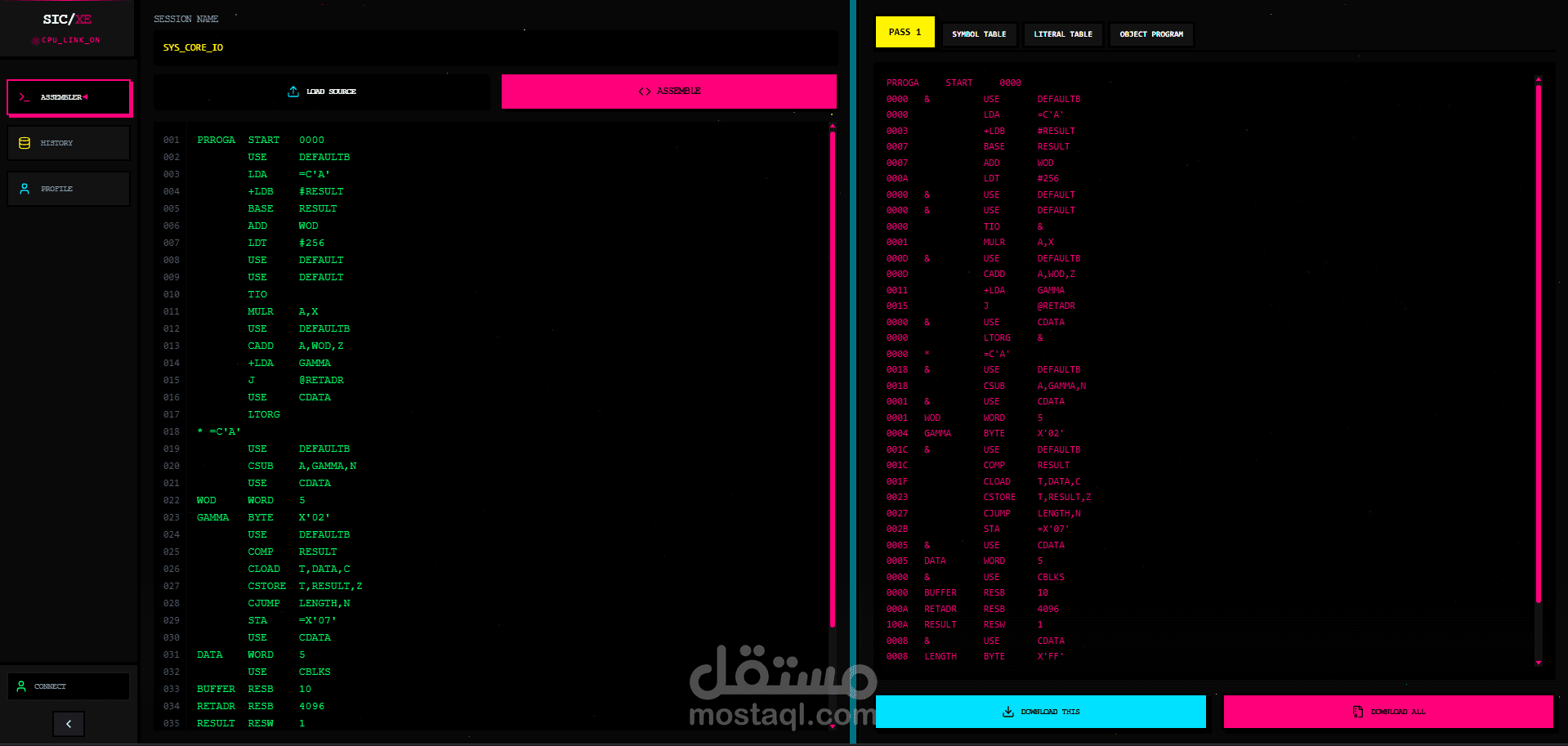 SIC/XE Assembler