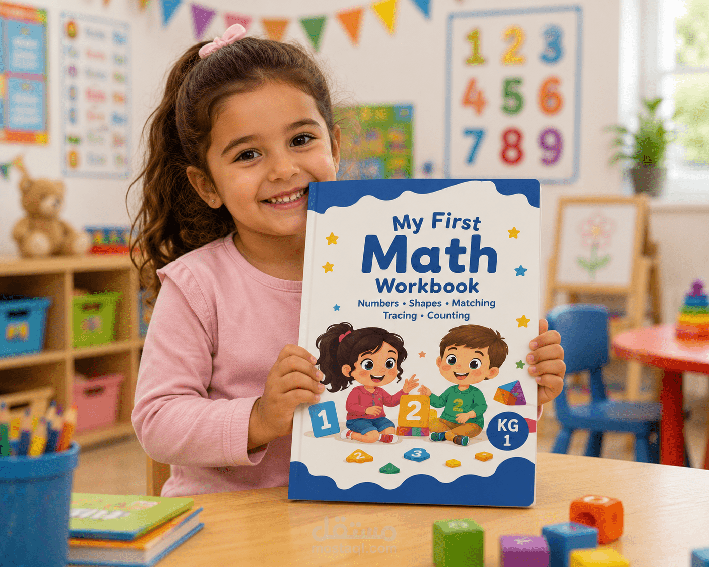 جزء من تصميم كتاب Math للأطفال والمؤسسات التعليمية