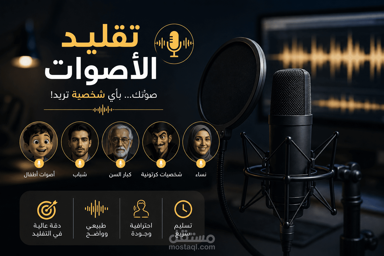 أداء صوتي وتقليد شخصيات احترافي