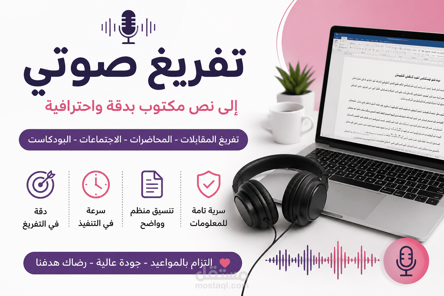 تفريغ صوتي