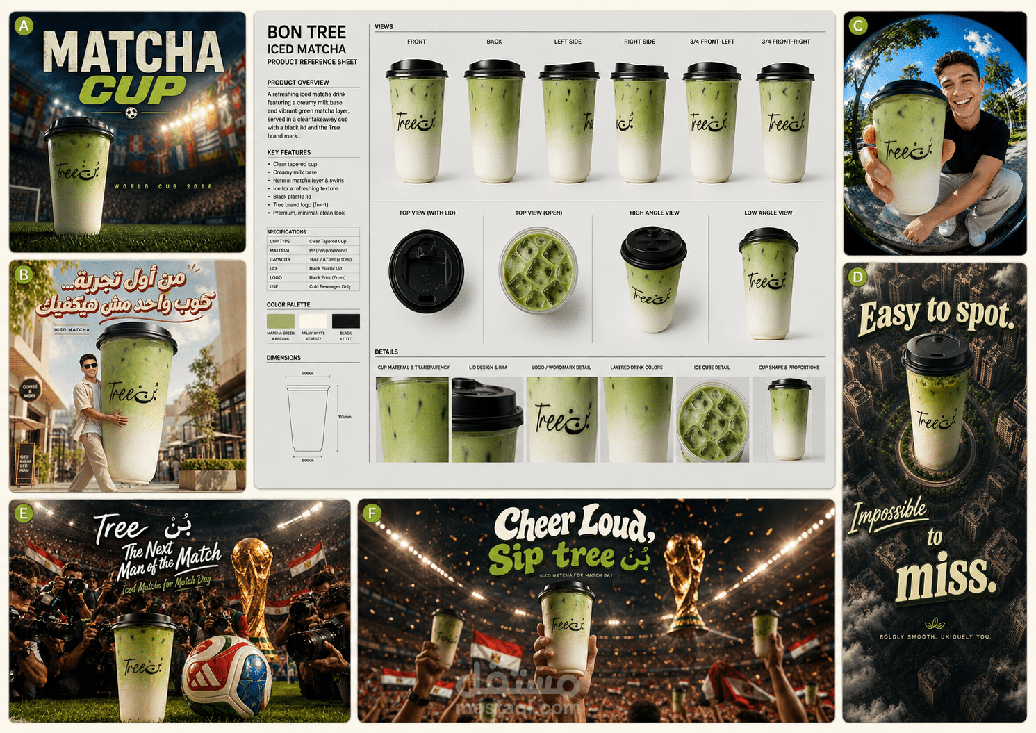 Unofficial AI Campaign Concept لمنتج Iced Matcha