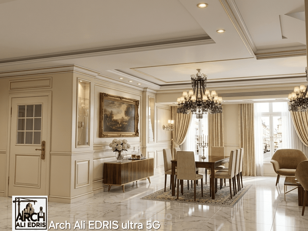 تصميم صاله معيشه لفيلا سكنيه