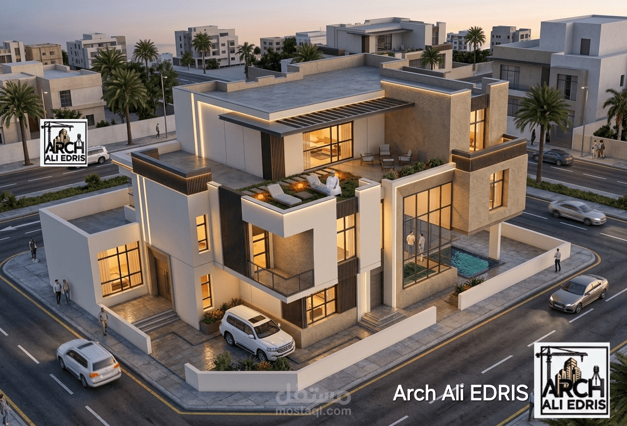 تصميم مودرن لفله سكنيه