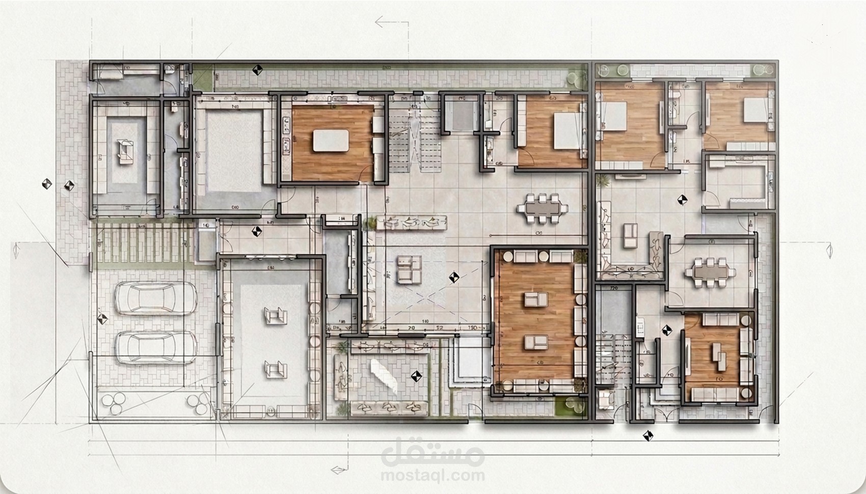 تصميم مخططات معمارية 2D باحترافية