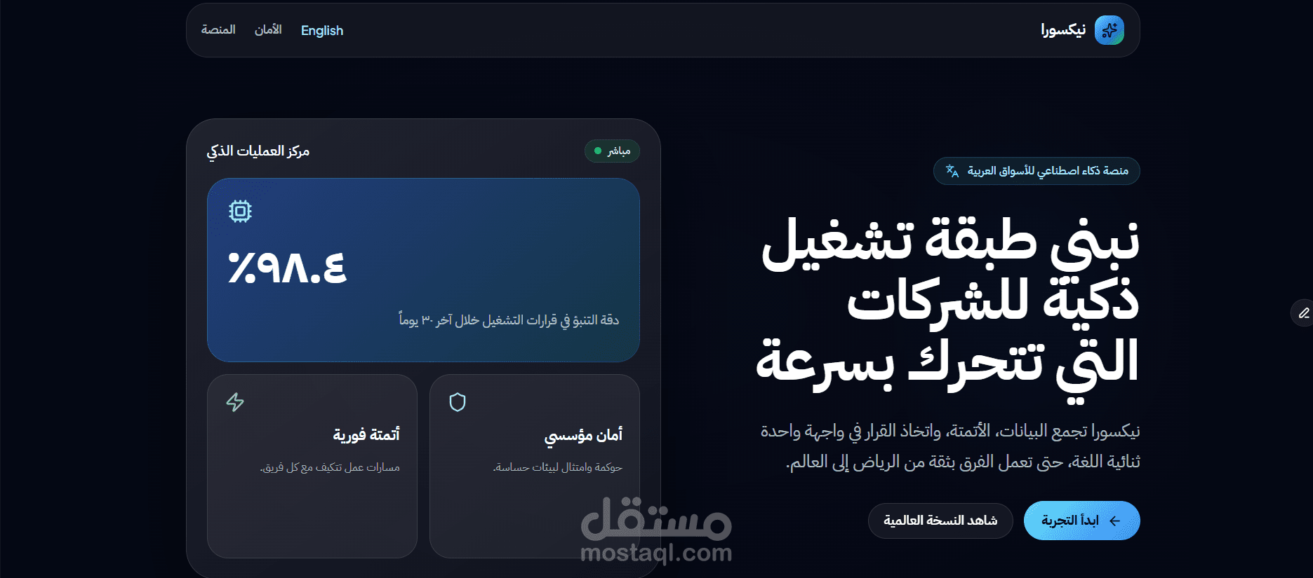 صفحة هبوط لشركة تقنية | Tech Startup LP