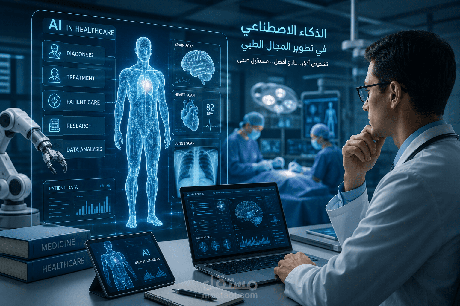 فوائد الذكاء الاصطناعي في تطوير القطاع الطبي