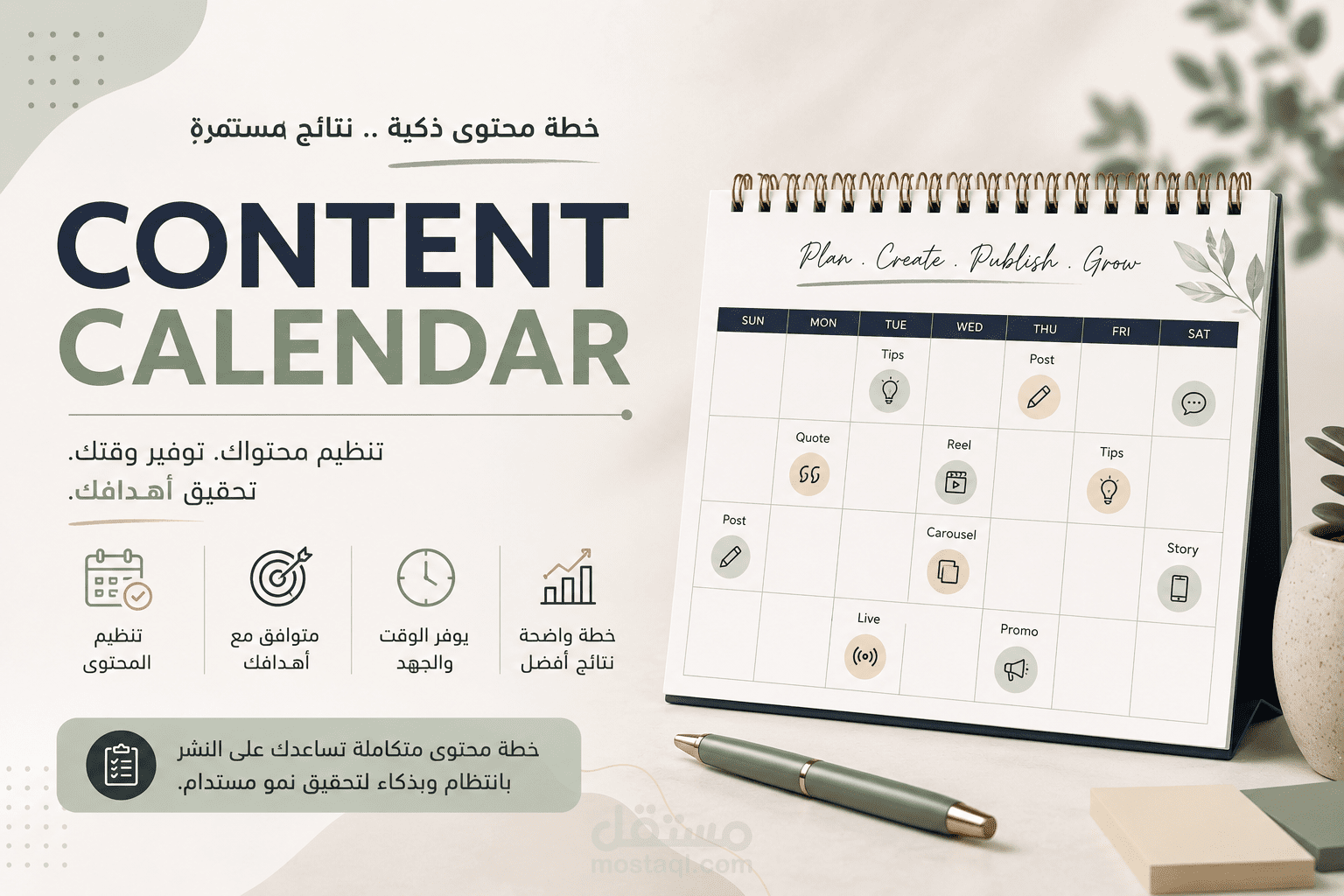 Content calendar