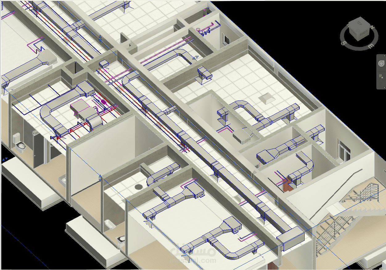 تصميم تكييف HVAC على برنامج الريفيت