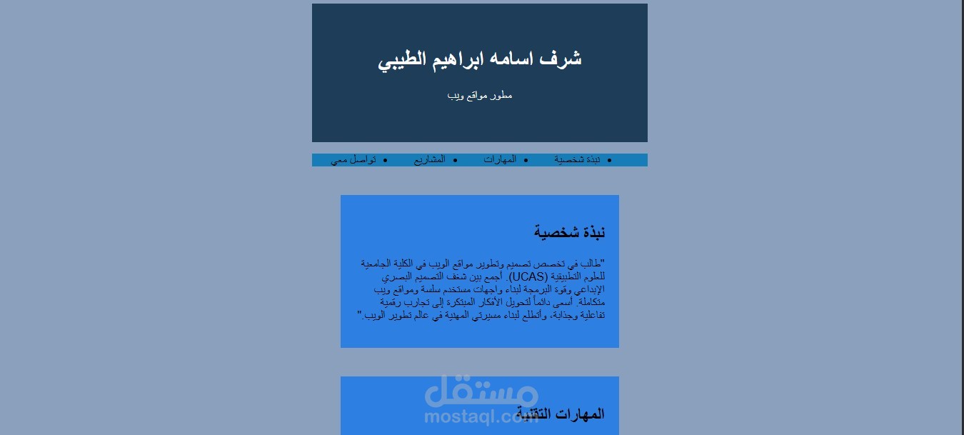 صفحة نبذة تعريفية