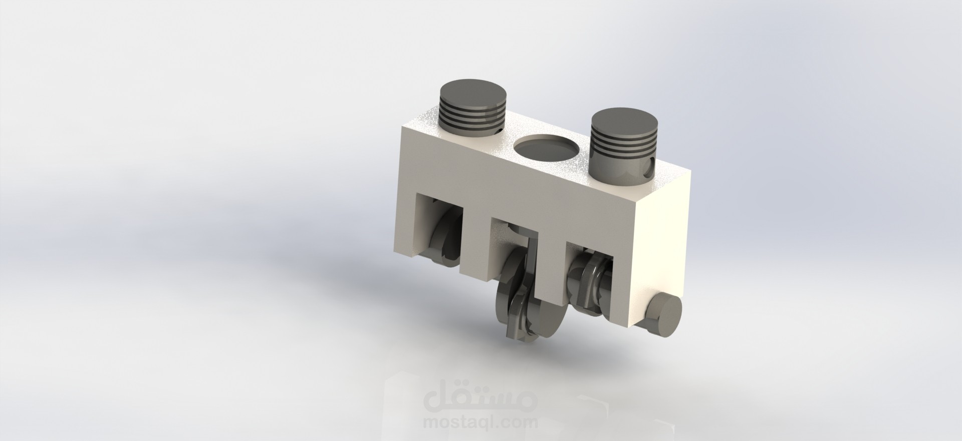 تصميم آلية مرفق محرك (Engine Piston-Crank Mechanism)