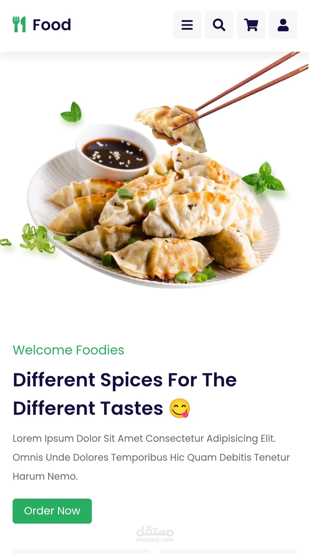 موقع مطعم كامل (Restaurant Website)