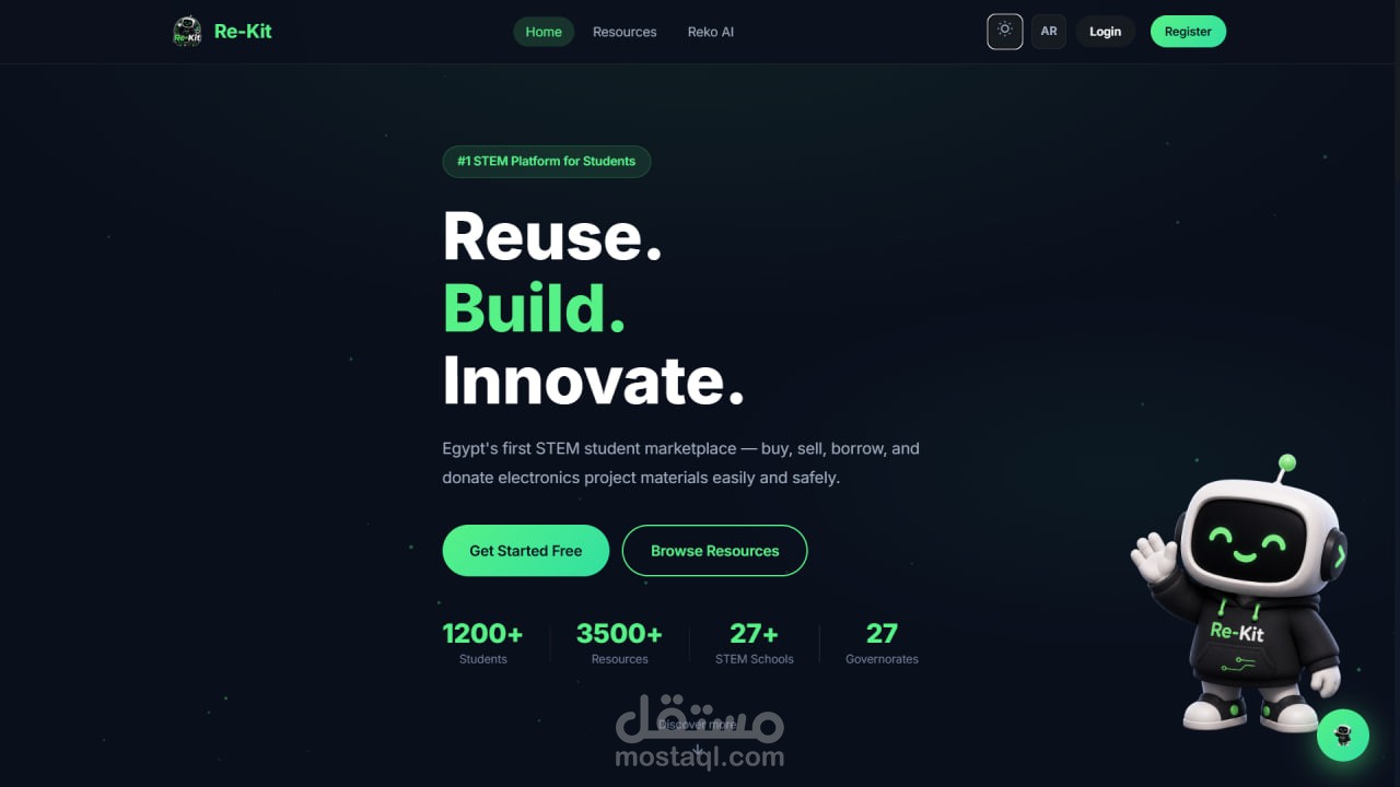 منصة Re-Kit — متجر إلكتروني ذكي لتبادل وإعادة تدوير الإلكترونيات المستعملة مدعوم بالذكاء الاصطناعي