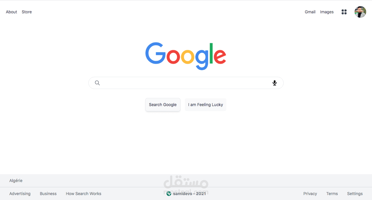 Google Clone with Nextjs & Tailwind Css & Google search Api & Pagination
