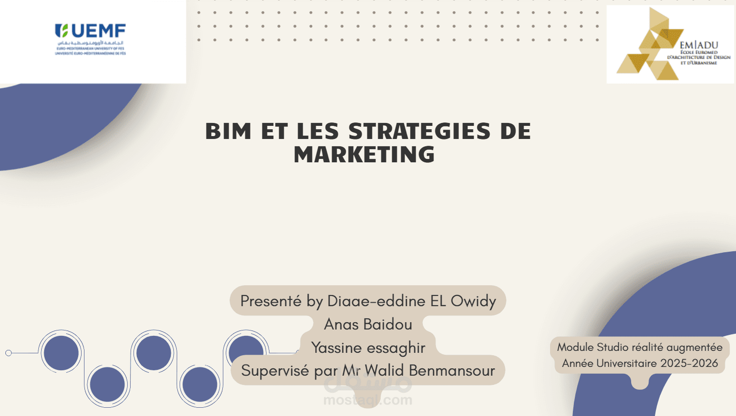 عرض تقديمي PowerPoint لموضوع تكنولجيا BIM و استراتيجيات التسويق باللغة الفرنسية- BIM et les stratégies de marketing