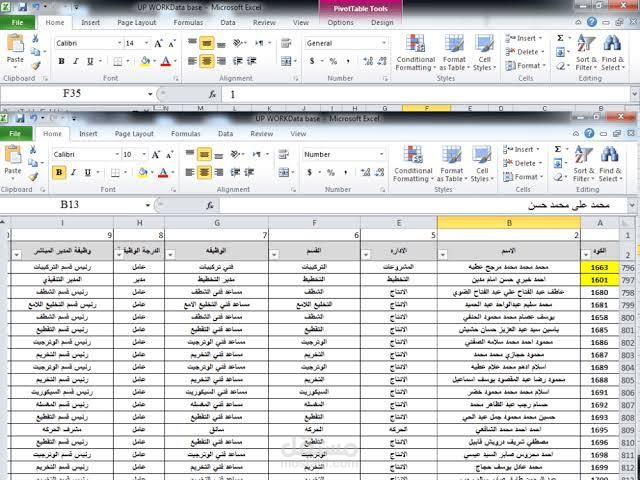 تفريغ وتنظيم بيانات المنتجات والمبيعات على جداول Excel