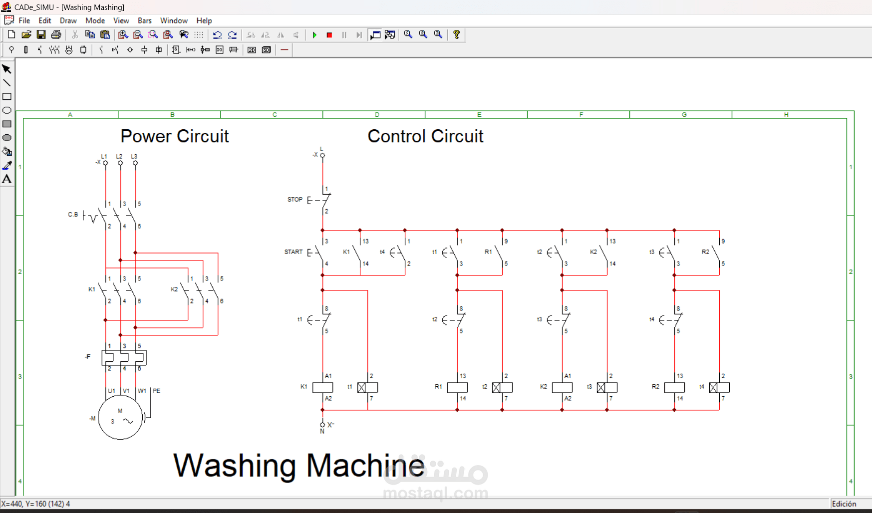 Washing Machine Motor Control Circuit Simulation