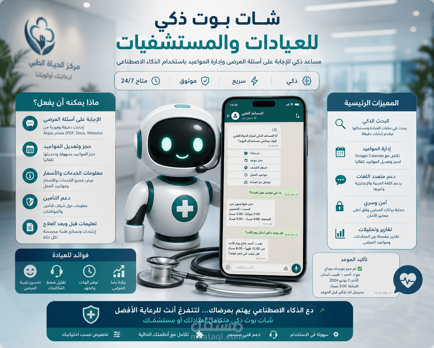AI Dental Clinic Assistant | WhatsApp RAG Chatbot with Smart Booking & Human Handoff