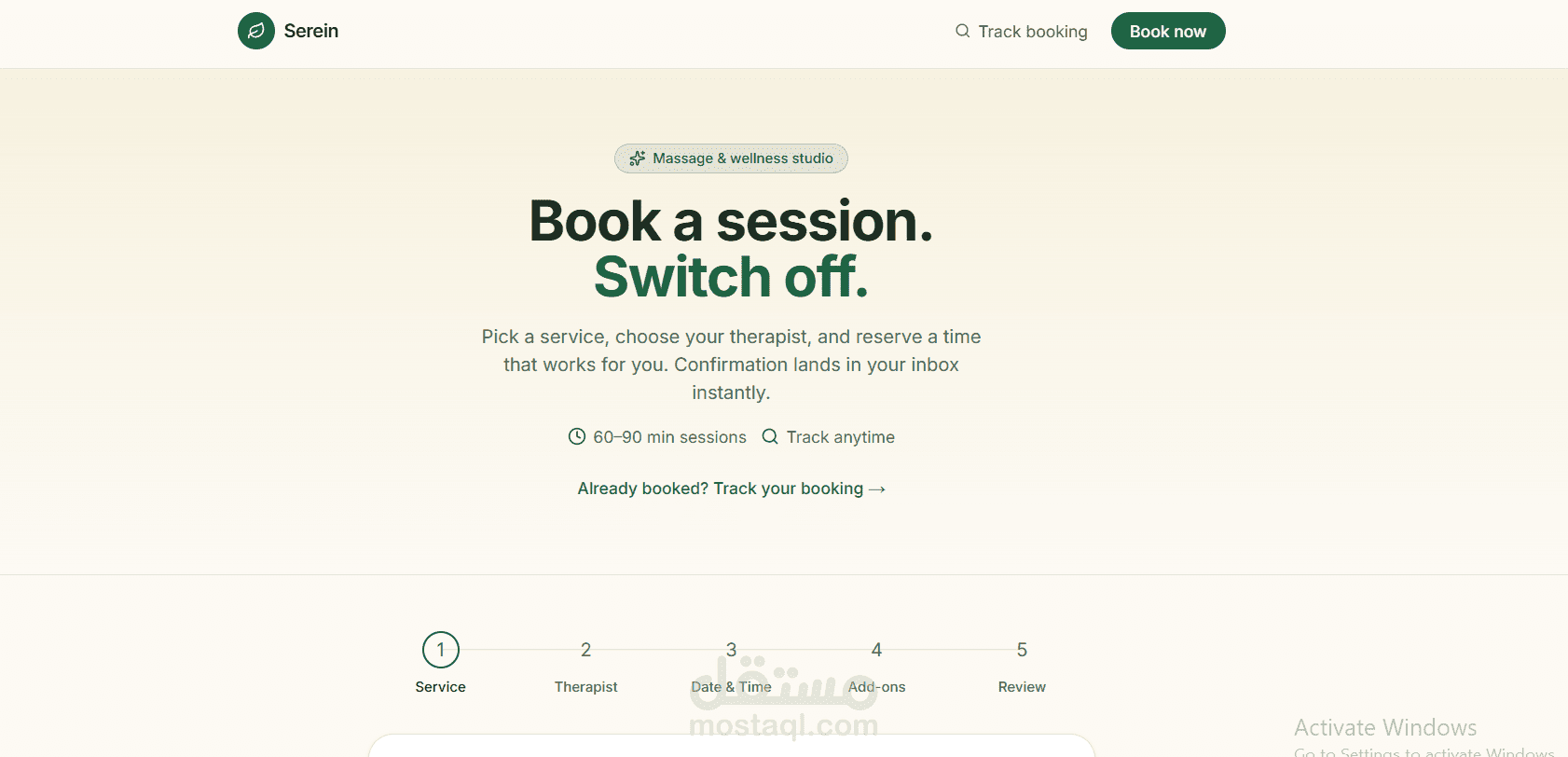 Massage Booking Platform