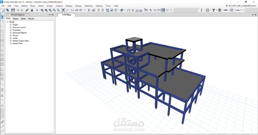 Structural Design & Detailing of 3-Story Residential Building (SBC Compliant)