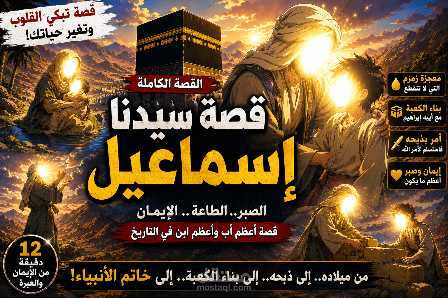 قصه سيدنا اسماعيل وهاجر عليهما السلام