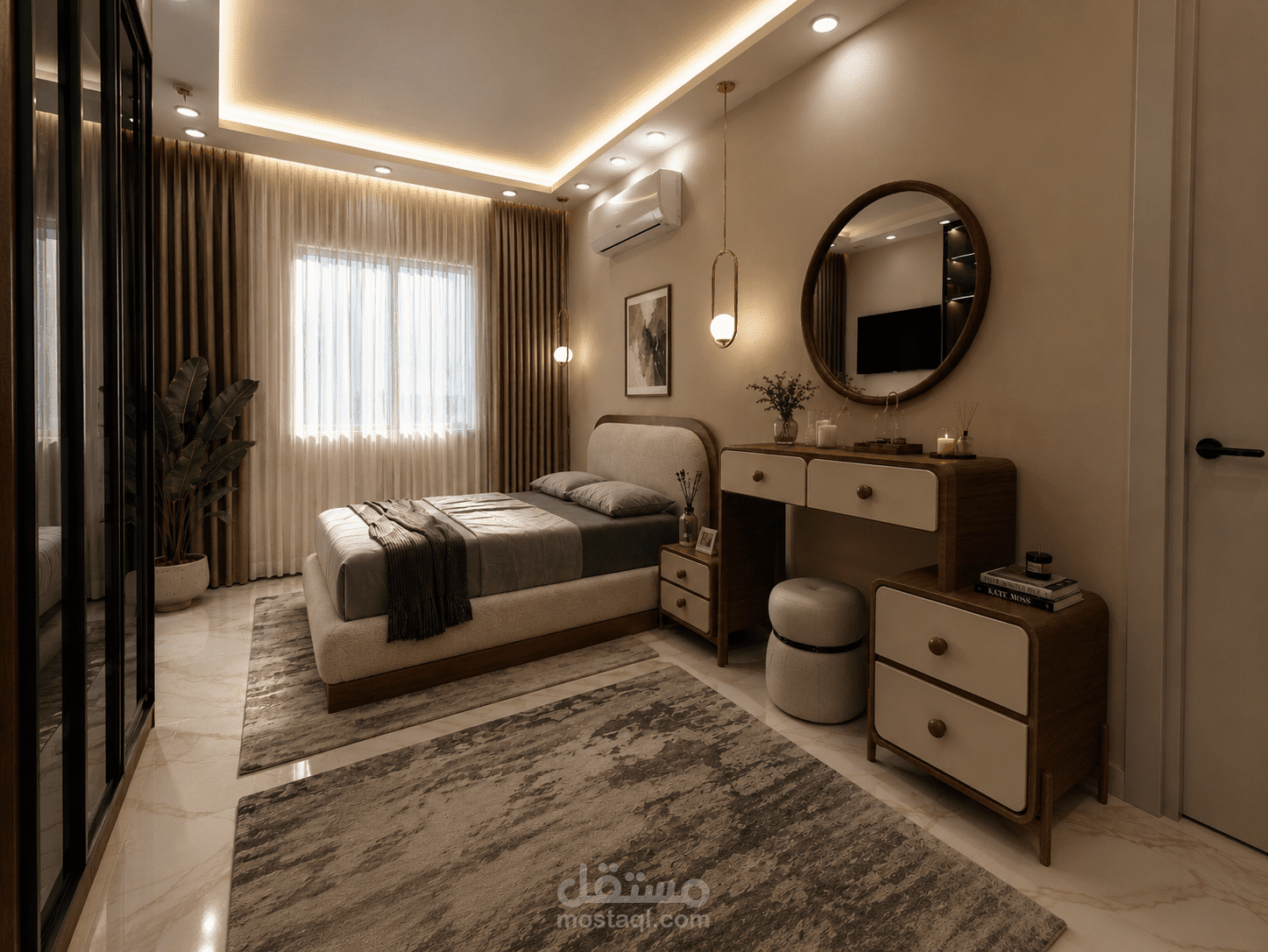 وحده سكنيه ٢ مكونه من ( غرفتين وصاله ومطبخ وحمام )
