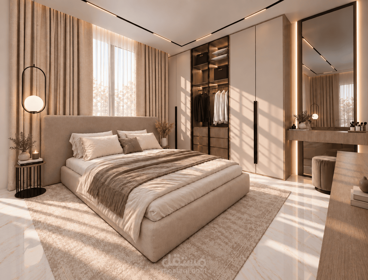 تصميم غرفة نوم مودرن فاخر | Modern Luxury Bedroom