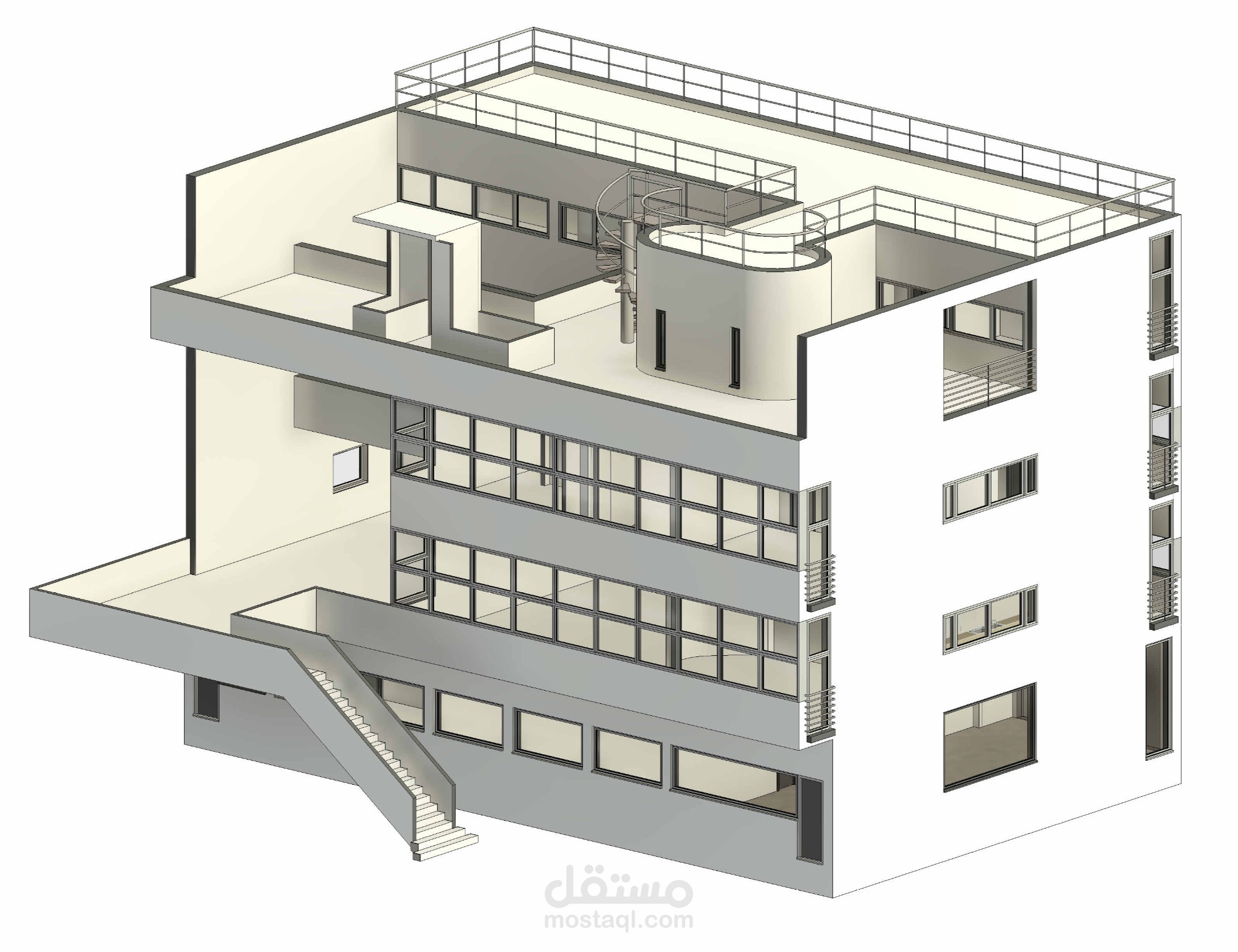 نمذجة معلومات المباني (BIM) – فيلا سكنية بمستوى LOD 350
