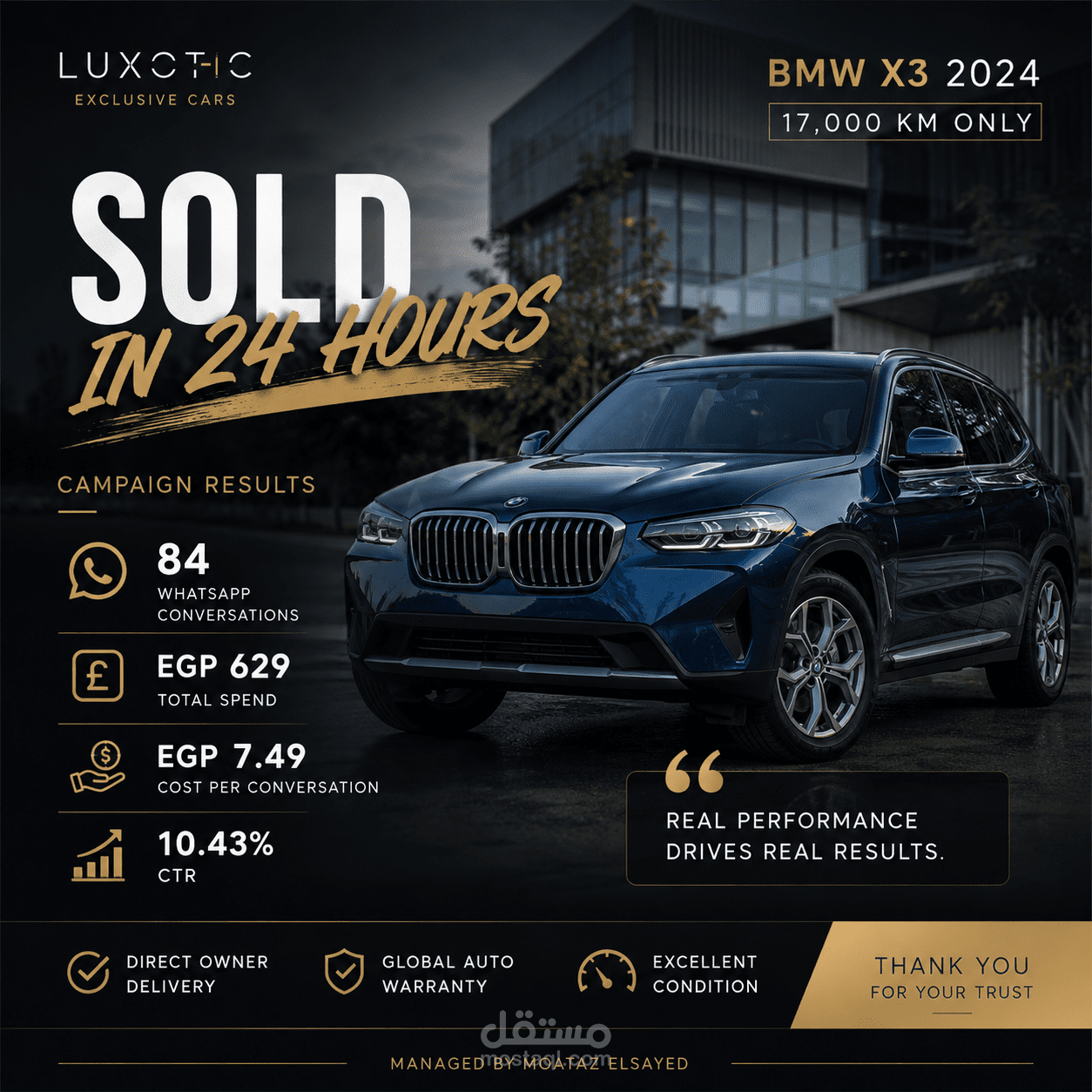 إدارة حملات Meta Ads لعلامة Luxotic للسيارات الفاخرة