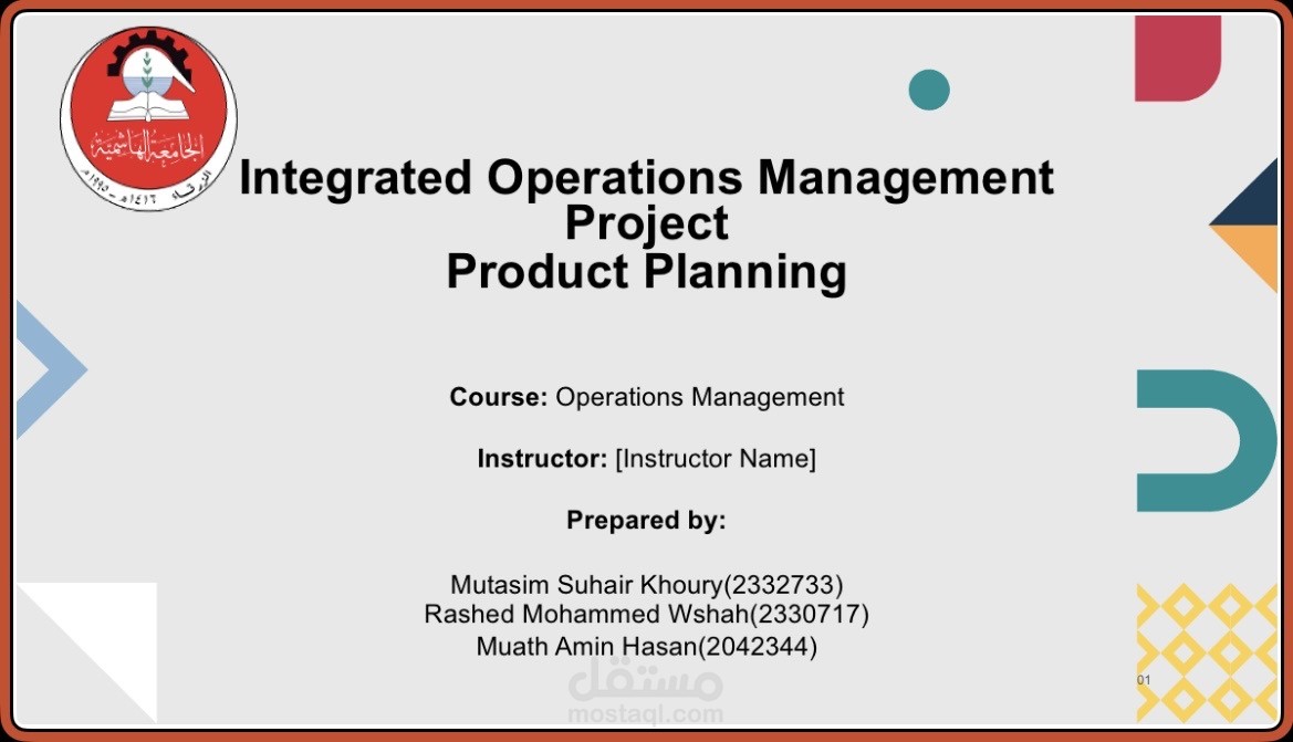 Planning and Production Control (PPC) Project
