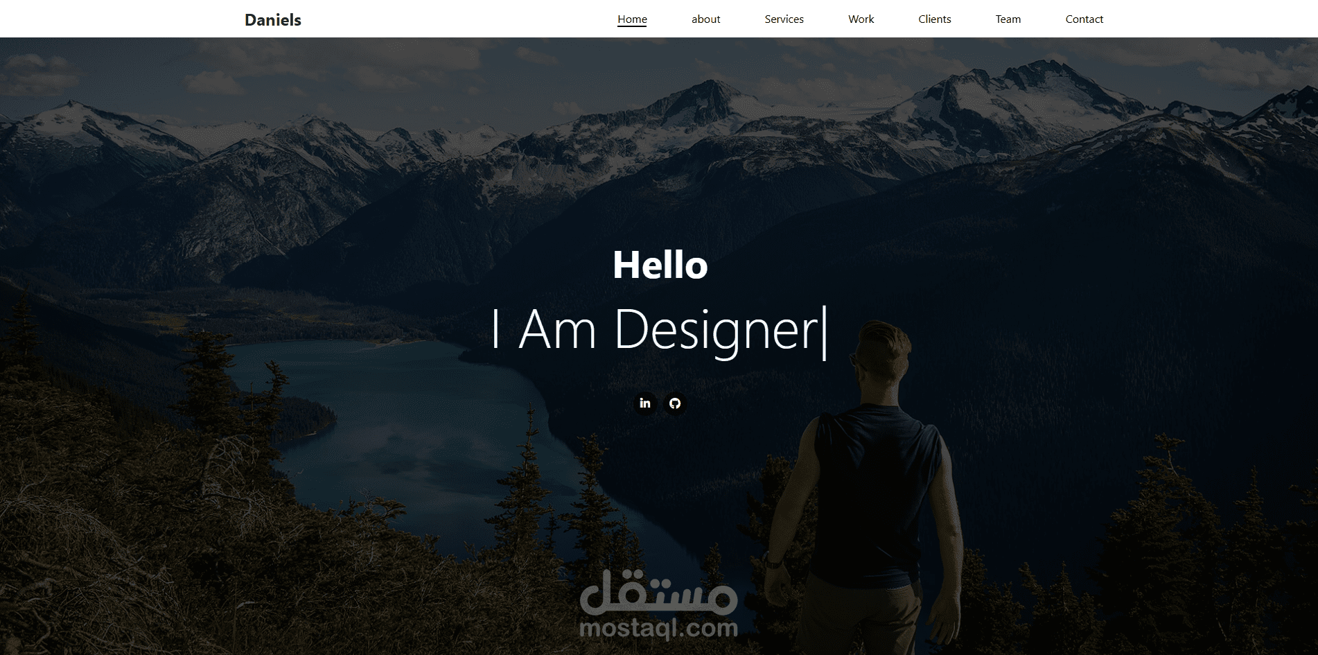 تصميم وتطوير موقع تعريفي متكامل (Portfolio Website) متجاوب بالكامل