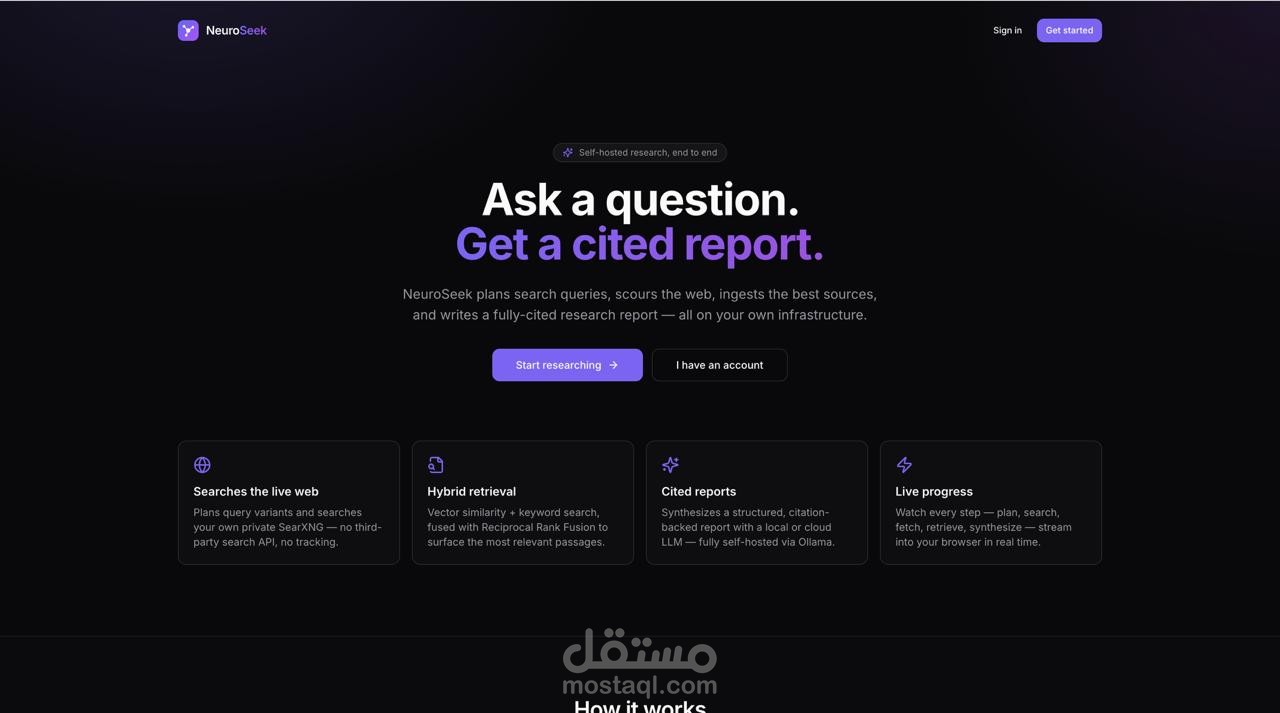 منصة NeuroSeek AI للبحث العلمي المعتمد على الوكلاء الذكياء وتقنيات الـ RAG