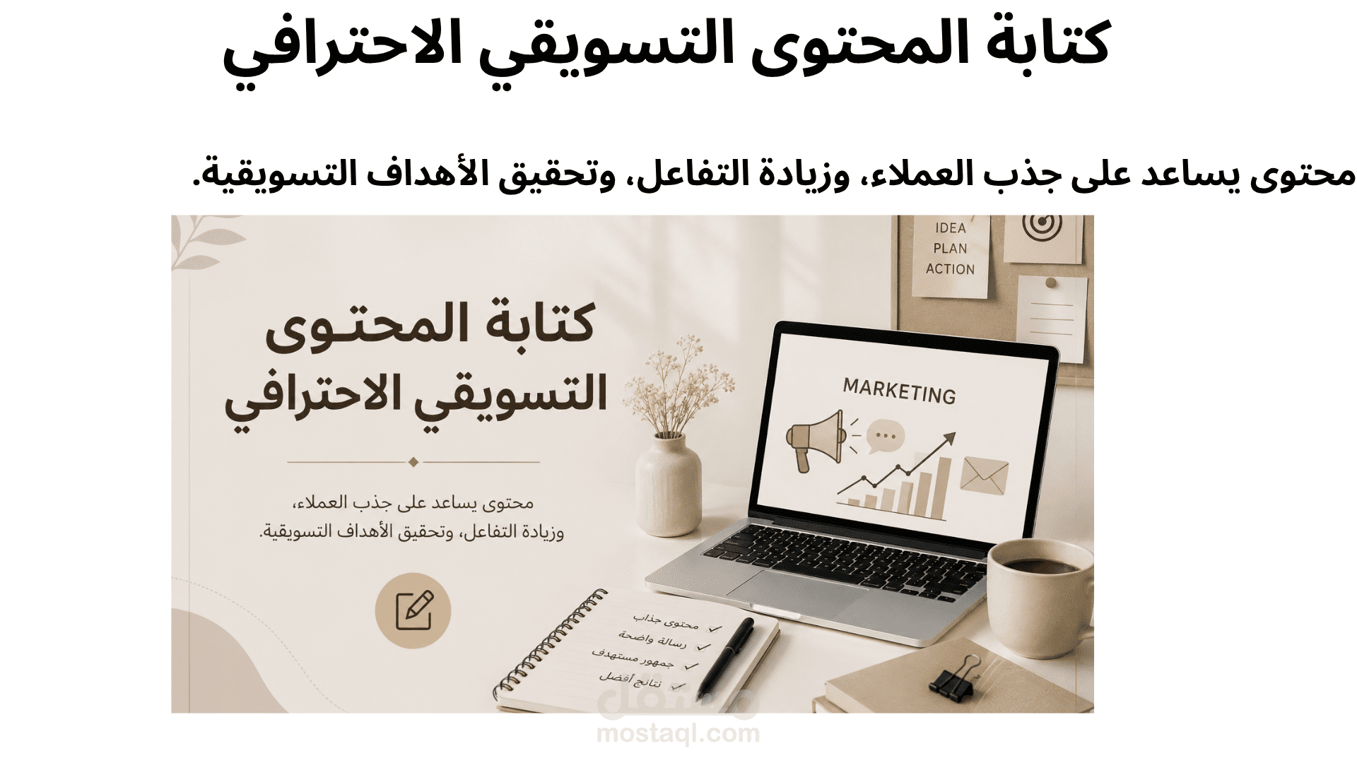 كتابة محتوى تسويقي احترافي يجذب العملاء ويعزز المبيعات