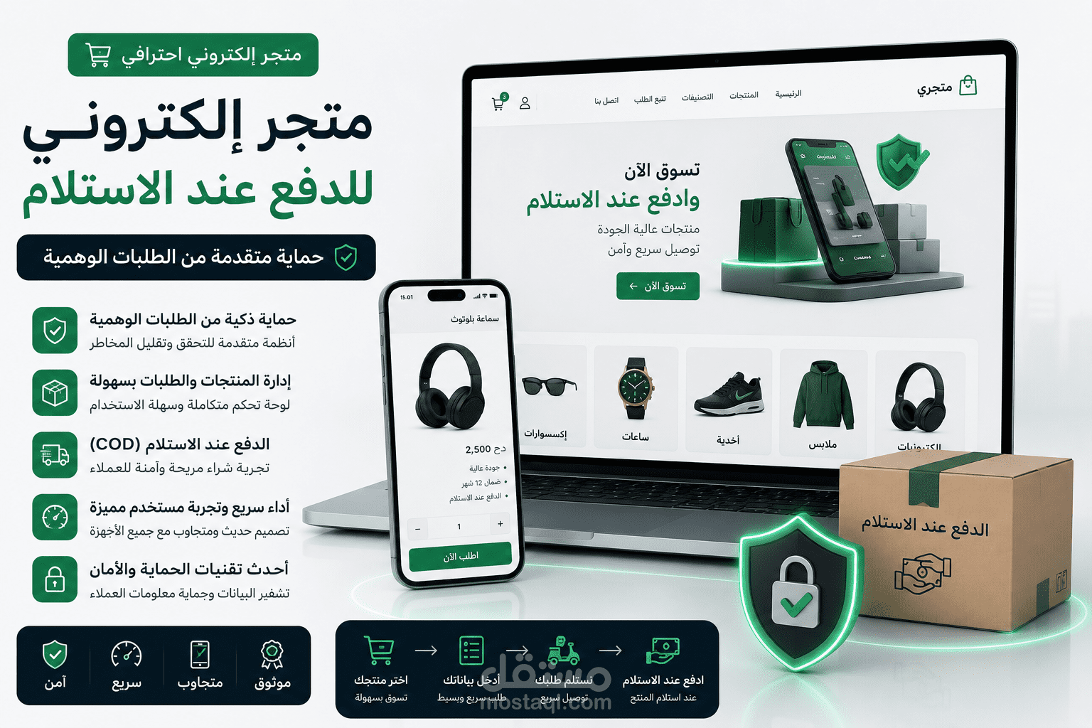 برمجة متجر الكتروني للدفع عند الاستلام مضاد للطلبات الوهمية
