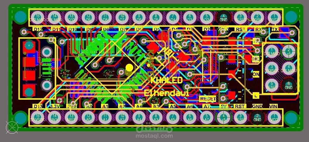 6-Layer Arduino Nano Based Custom PCB Design
