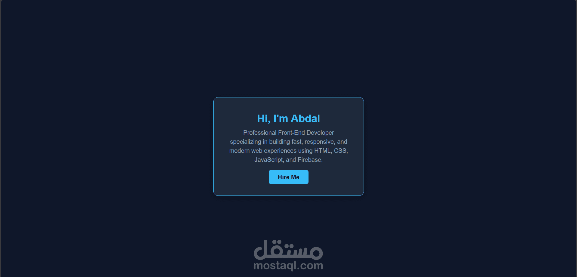 Abdal | Front-End Developer