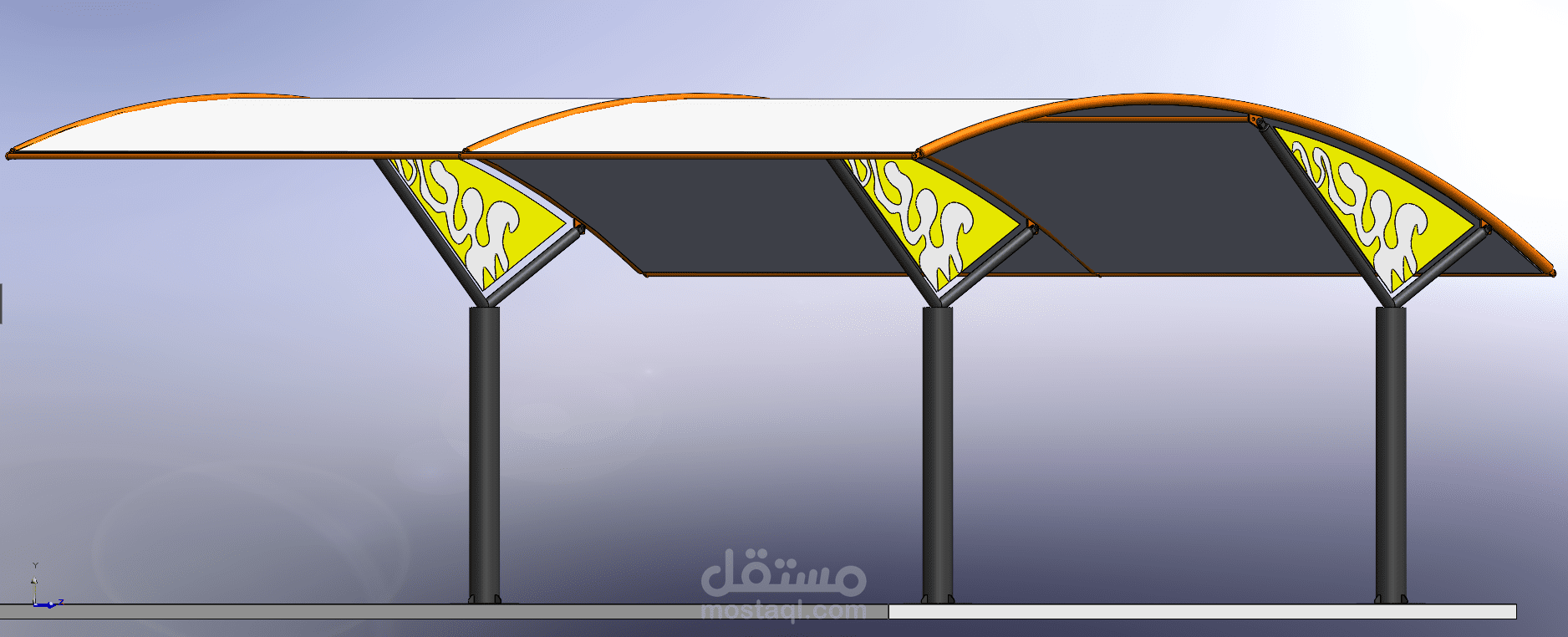 تصميم هيكل معدني (Weldment) باستخدام SOLIDWORKS