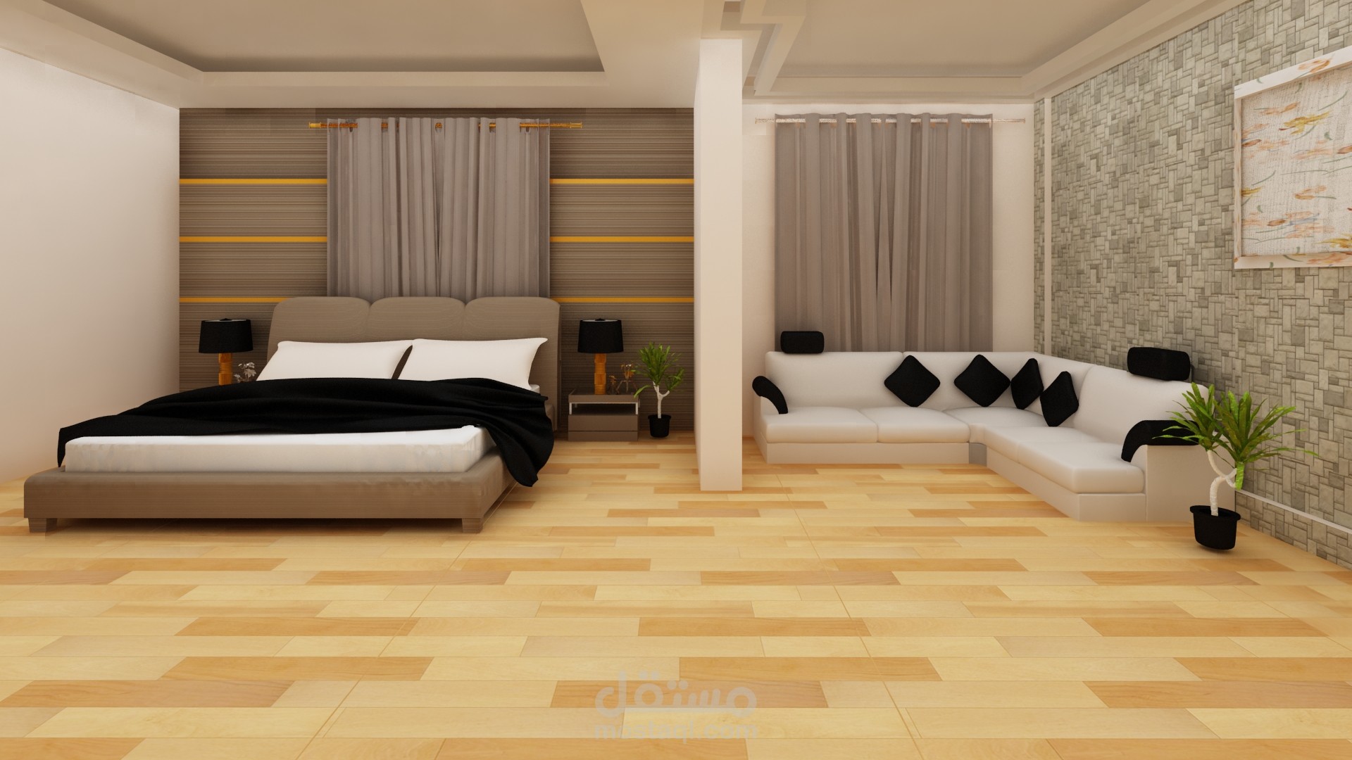 تصميم داخلي لغرفة نوم