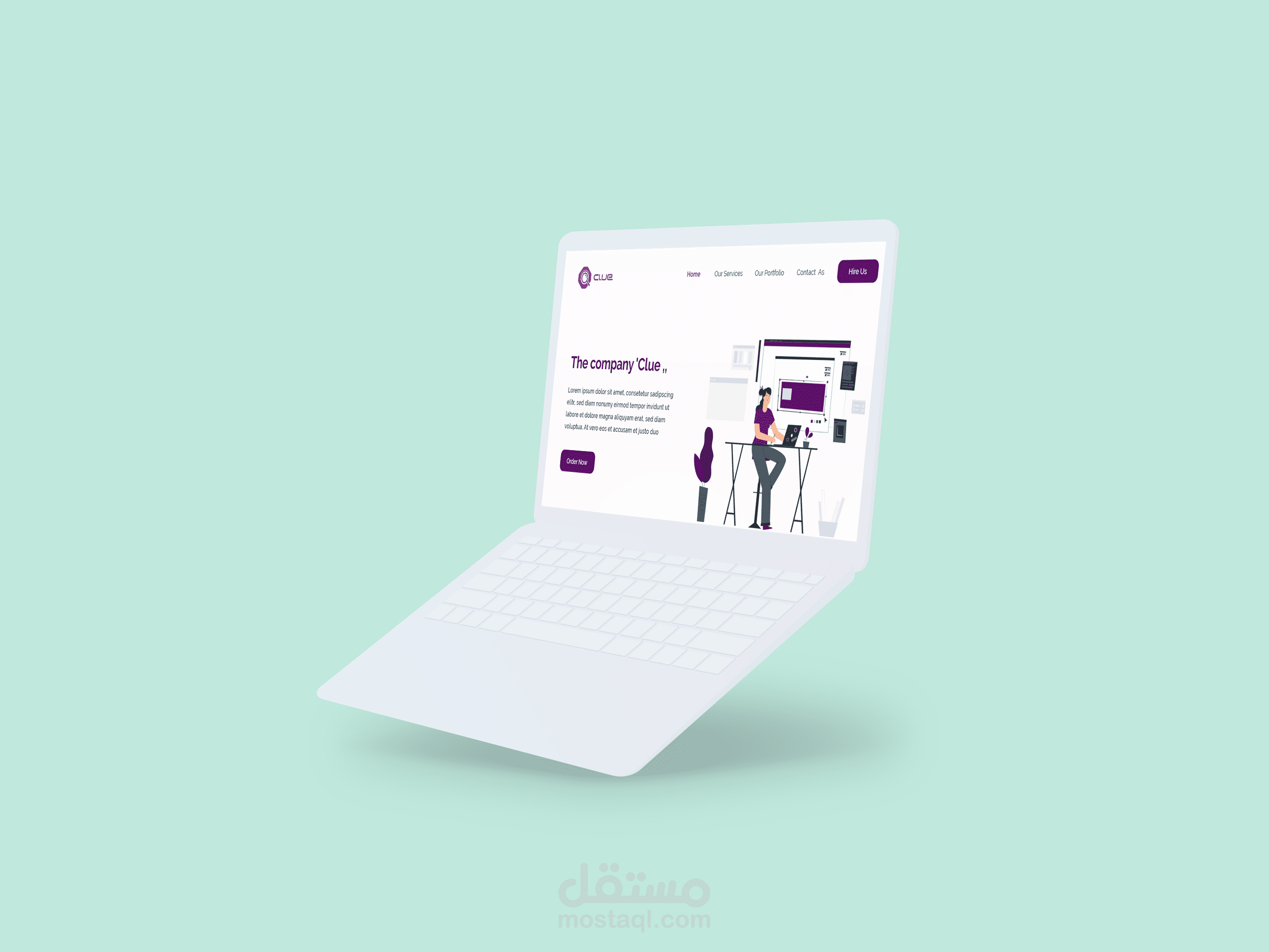 تصميم صفحة هبوط  ( لايندج بيج ) لشركة تصميم سعودية