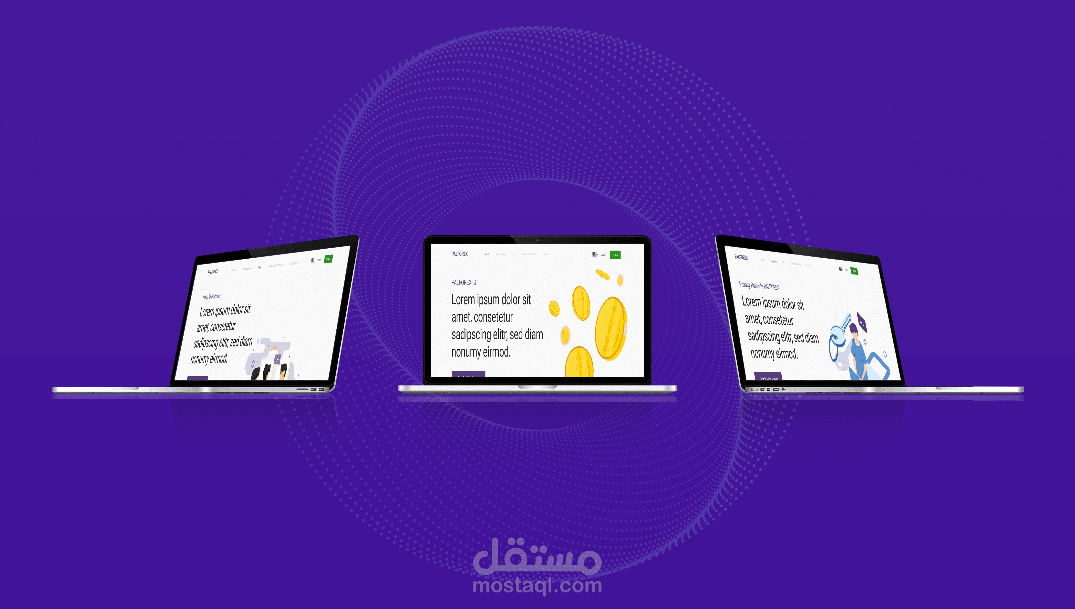 تصميم صفحة هبوط ( لايندج بيج ) لشركة سعودية لتداول العملات