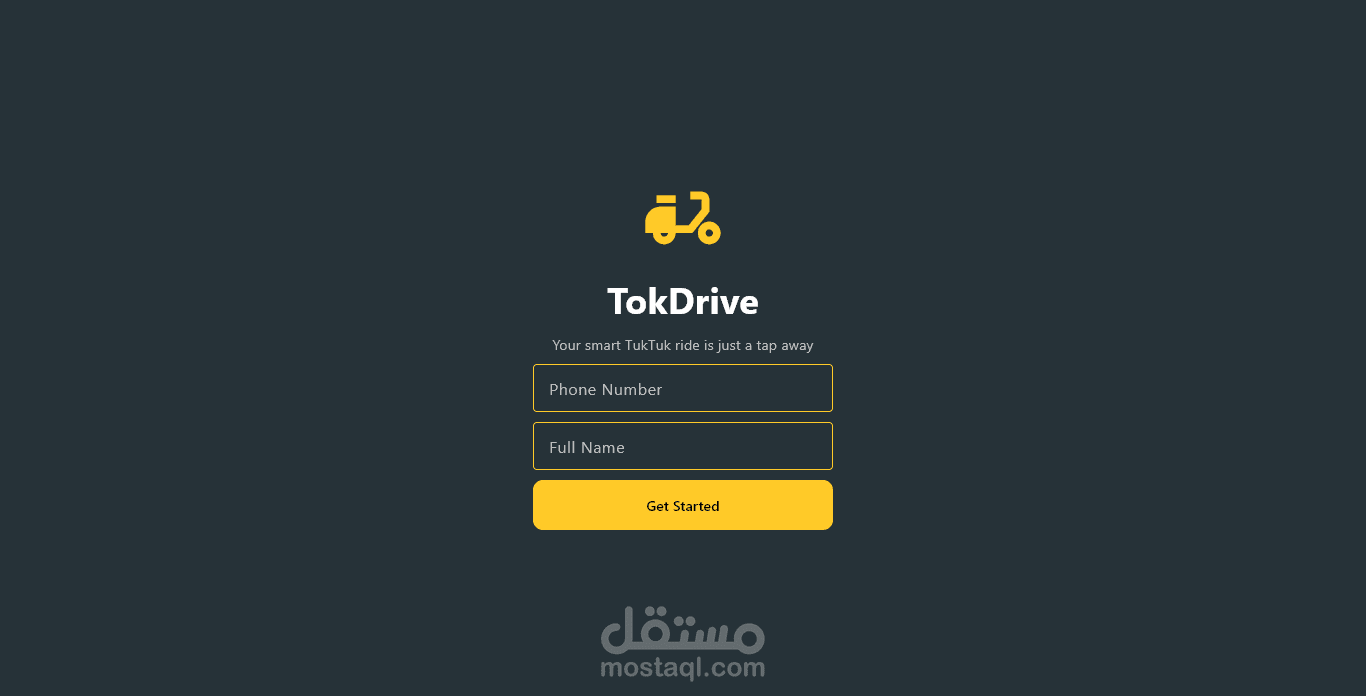 تطبيق TokDrive لطلب خدمات التوصيل الذكي (شبيه أوبر) باستخدام Python و Flet