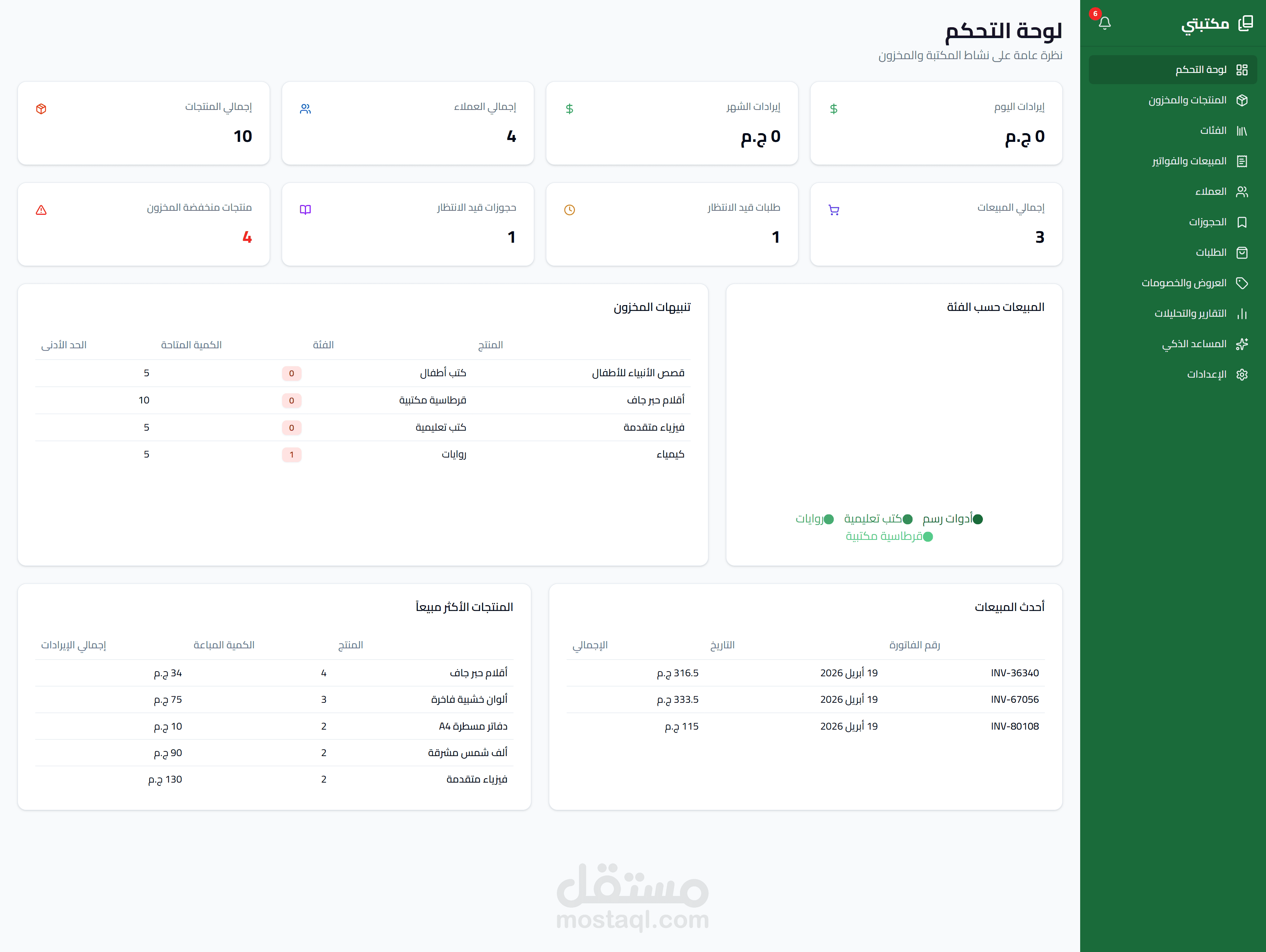 ERP لإدارة مكتبة