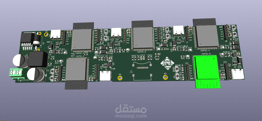 تصميم لوحة PCB احترافية متعددة الوحدات باستخدام KiCad وESP32