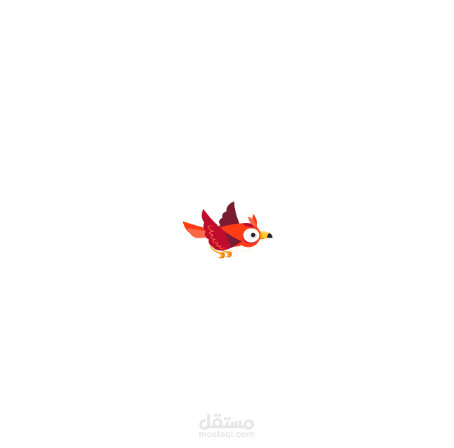 طائر متحرك لشاشة التحميل (Animated Loader)