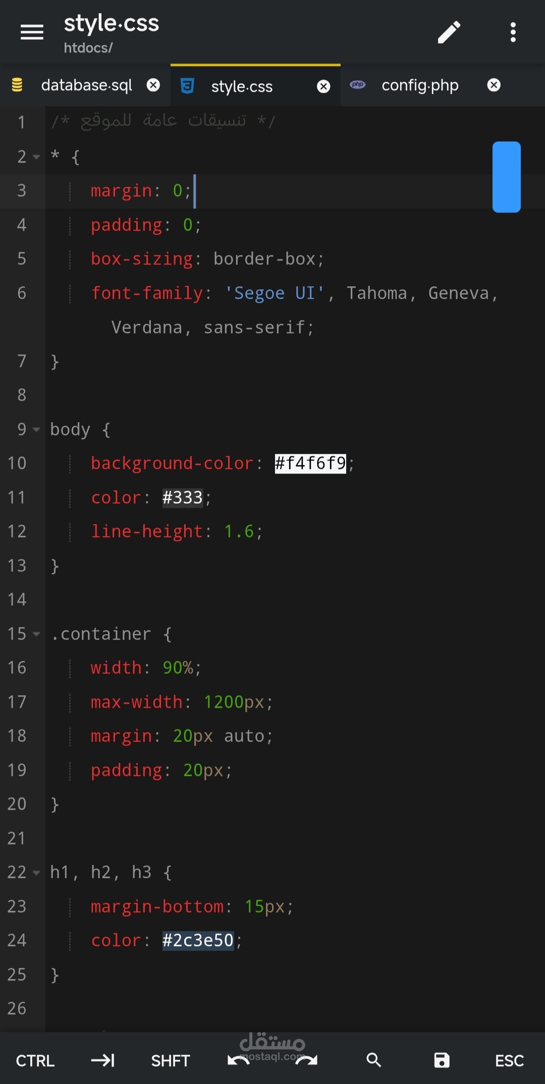 تصميم وتنسيق الواجهات البرمجية (Frontend Styling).