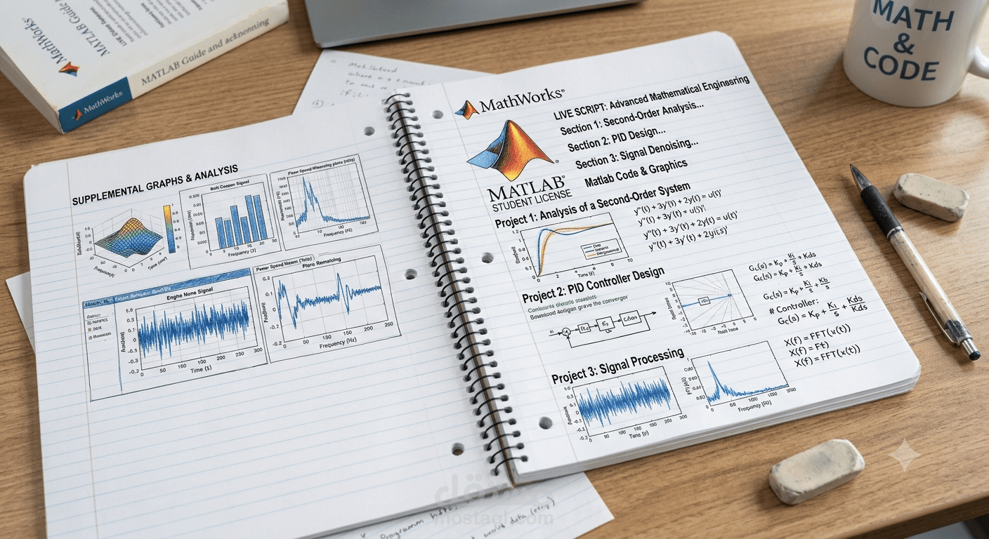 حل وتمثيل المسائل الهندسية باستخدام MATLAB