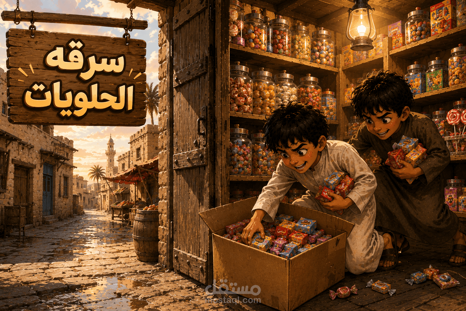 قصة سرقة الحلويات