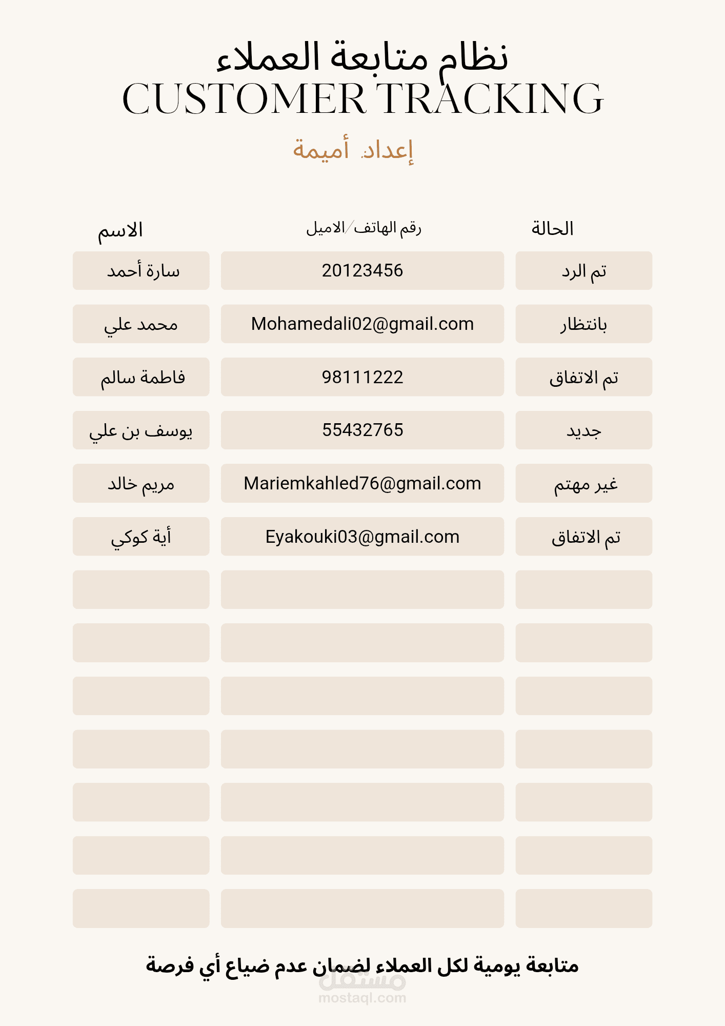نظام CRM لمتابعة العملاء وعدم ضياع أي فرصة